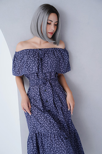 Váy trễ vai dáng dài 